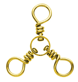 Pitman Creek Eagle Claw 3-Way Swivel Brass #2*