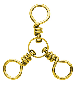Pitman Creek Eagle Claw 3-Way Swivel Brass #2*