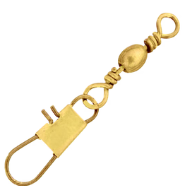 Eagle Claw Barrel Swivel Interlock Snap Brass #10