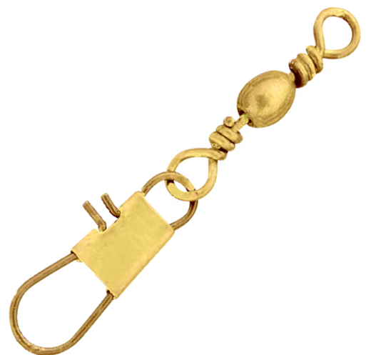 Eagle Claw Barrel Swivel Interlock Snap Brass #10