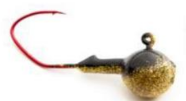 Marsh Tackle Jig Head Minnow Gold Pepper Shiner 1oz. 3 pk.