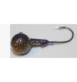 Marsh Tackle Jig Head Minnow Gold/Purple Glitter 1oz.3pk.