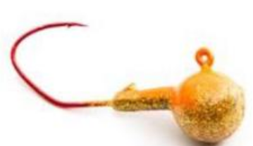 Marsh Tackle Jig Head Minnow Orange/Gold Glitter 3/4 oz. 3-PK.*