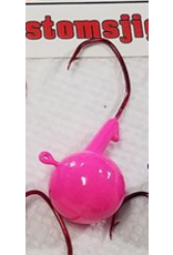 Wicked Custom jigs Jig Round Hot Pink 1 oz. 3 pk.