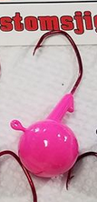 Wicked Custom jigs Jig Round Hot Pink 1 oz. 3 pk.