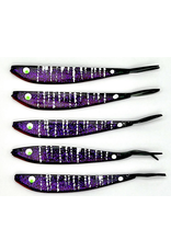 Lure Lipstick Lure LipStick Split Tail 4" Purple Tiger Log Perch
