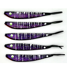 Lure Lipstick Lure LipStick Split Tail 4" Purple Tiger Log Perch