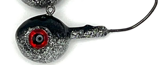 Marsh Tackle Jig Head Minnow Black/Ice 3/4 oz. 3pk.