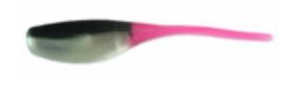 SP STINGER SHAD 8PK BLACK SHAD FIRE TAIL