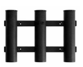 sports specialist Tube Rod Holders Black 3 rod holder