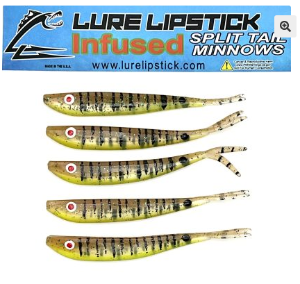 Lure Lipstick Lure LipStick Split Tail 4" Goliath Log Perch