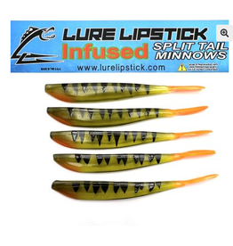 Lure Lipstick Lure LipStick Split Tail 4" 3-D  Perch