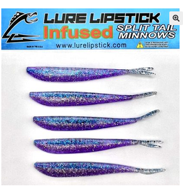 Lure Lipstick Lure LipStick Split Tail 4" Blueberry Sparkle
