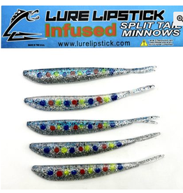 Lure Lipstick Lure LipStick Split Tail 4" Blue Ice Wonderbread