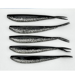 Lure Lipstick Lure LipStick Split Tail 4" Silver Pepper Shiner