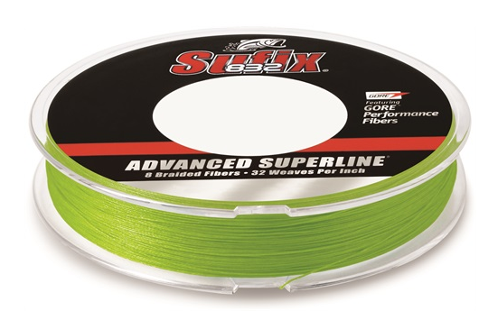 Rapala Sufix 832 Braid Line 15 LB. Neon Lime 300 YDS.