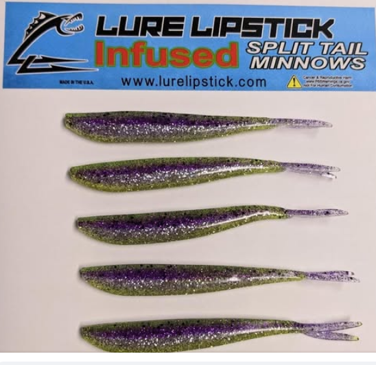 Lure Lipstick Lure Lipstick Split Tail 4" Pinconning Paralyzer
