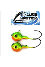 Lure Lipstick Lure Lip Stick Walleye Jigs 2 pk. Fire Tiger 1/2 oz.
