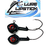 Lure Lipstick Lure Lip Stick Walleye Jigs 2 pk. Black 1/2 oz.