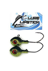 Lure Lipstick Lure Lip Stick Walleye Jigs 2 pk. Black Freeze 1 oz.