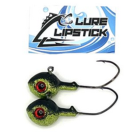 Lure Lipstick Lure Lip Stick Walleye Jigs 2 pk. Black Freeze 1 oz.