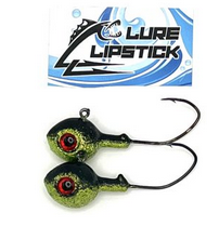 Lure Lipstick Lure Lip Stick Walleye Jigs 2 pk. Black Freeze 1 oz.
