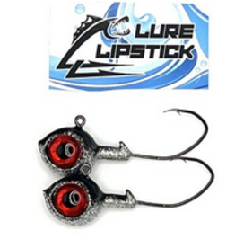 Lure Lipstick Lure Lip Stick Walleye Jigs 2 pk. Black Ice 1 oz.