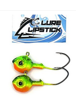Lure Lipstick Lure Lip Stick Walleye Jigs 2 pk. Fire Tiger 3/4 oz.