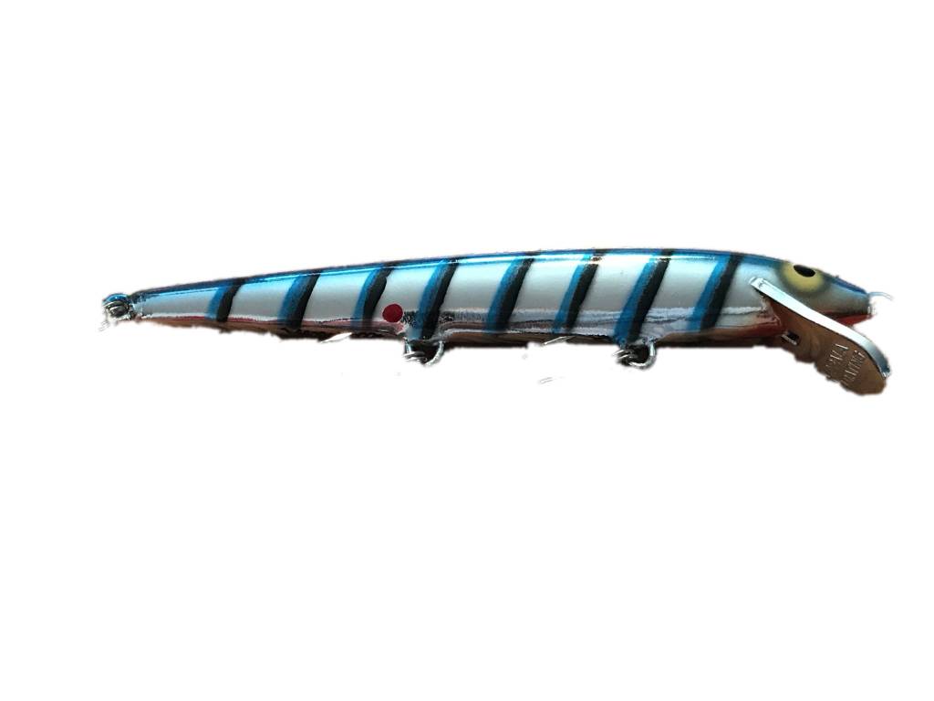 lurewhore LWCustom Rapala F-7 Chrome Blue Black Ladderback