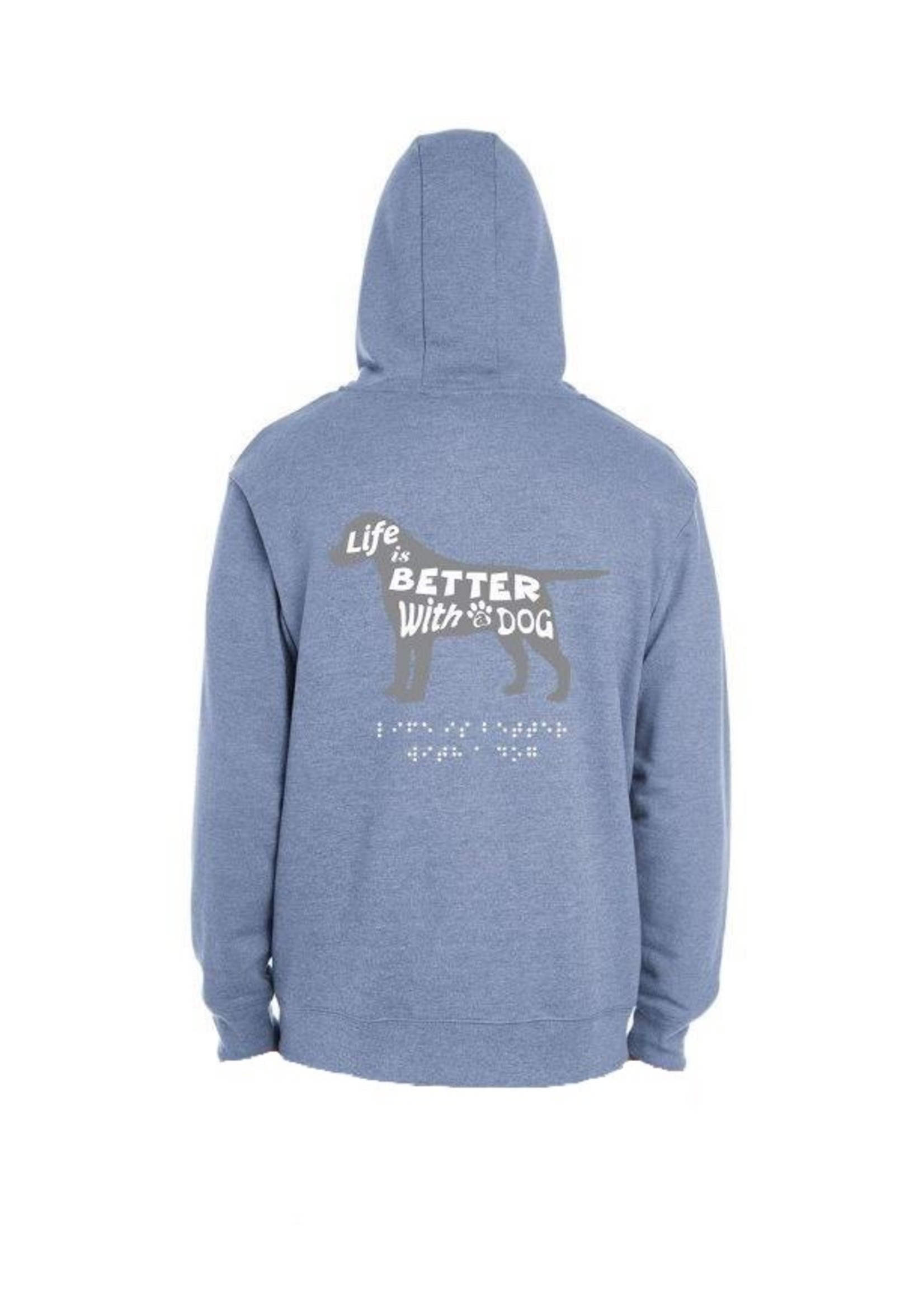 Adult Relaxed Fit Life is Better Zip Hoodie