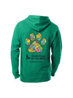 Adult Relaxed Fit Paw Print Pullover Hoodie