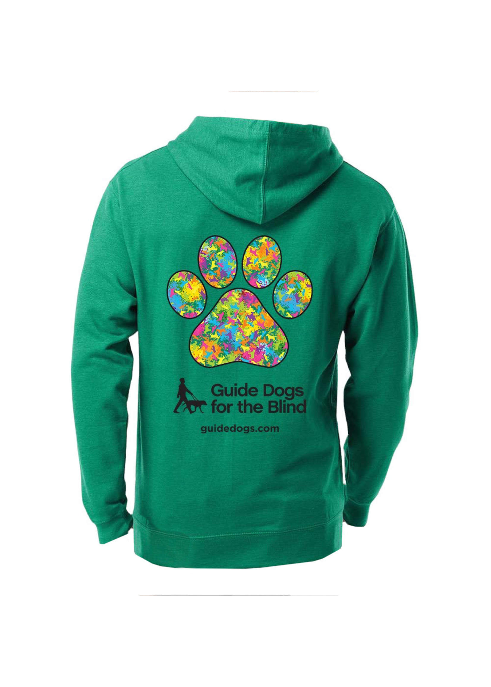 Adult Relaxed Fit Paw Print Pullover Hoodie