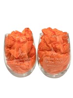 18 oz Etched Stemless Wine Glass Gift Set