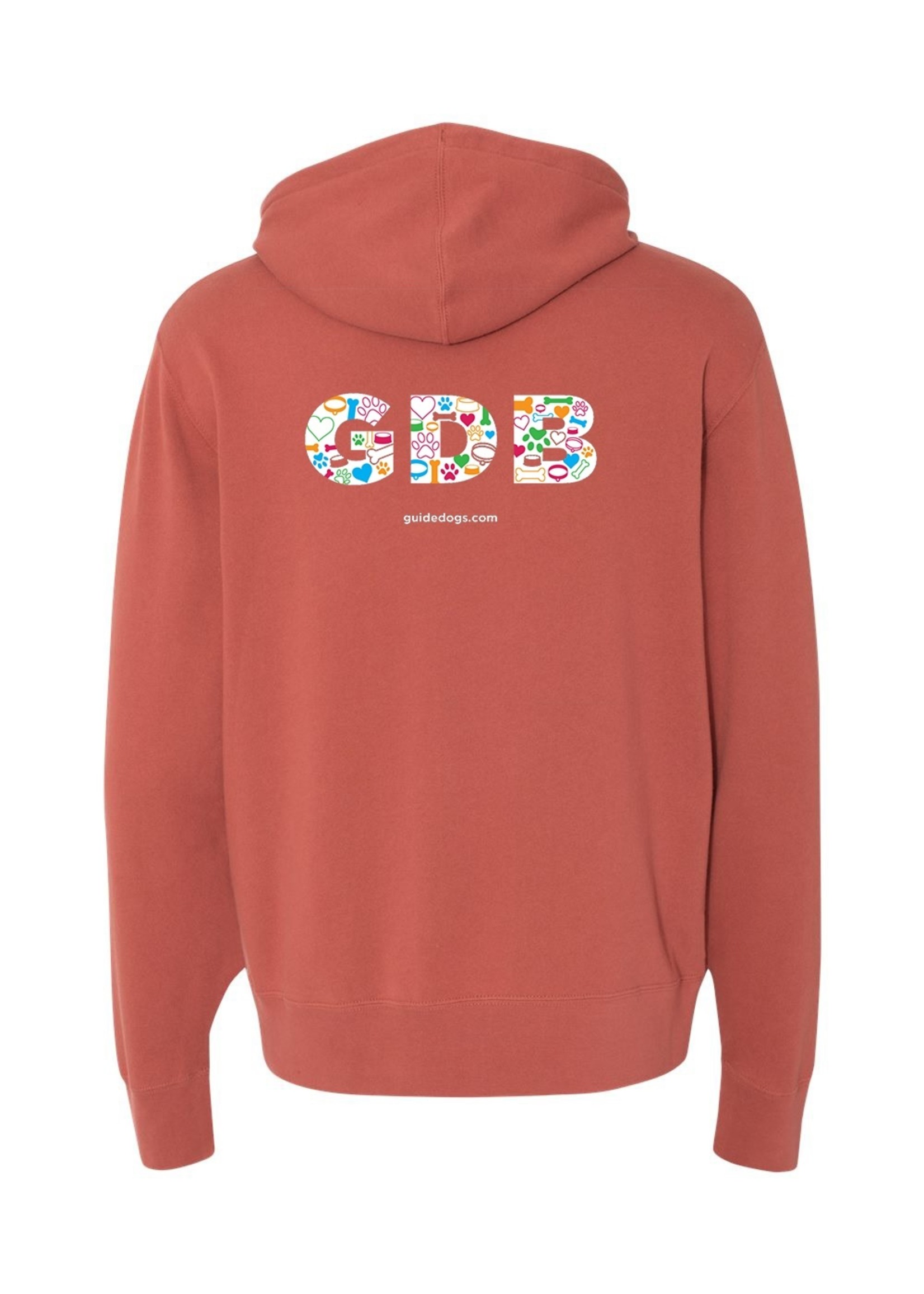 Adult Relaxed GDB Letters Zip Hoodie