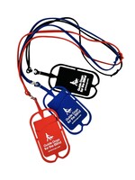 Silicone phone wallet on lanyard