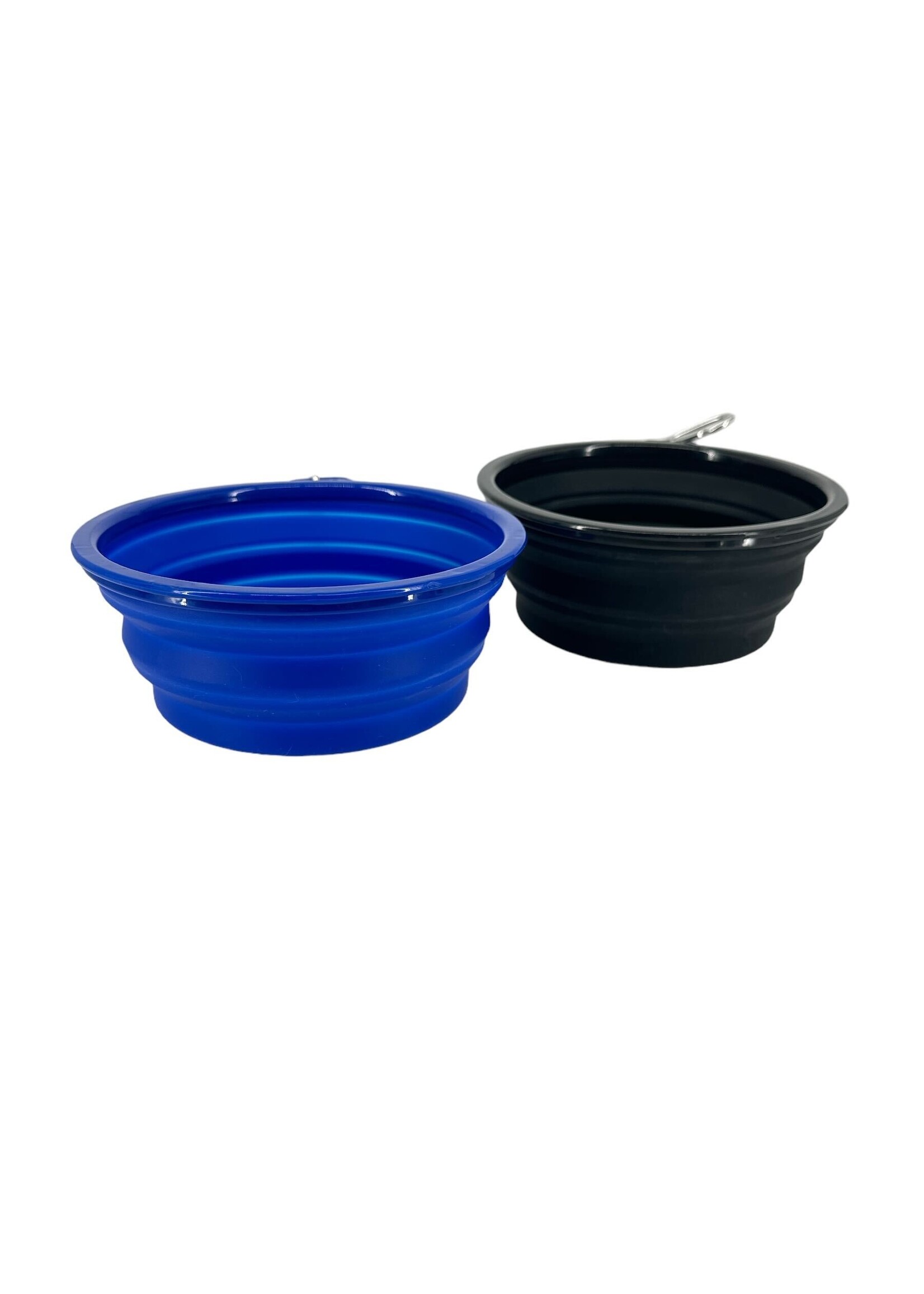Collapsible travel bowl with carabiner