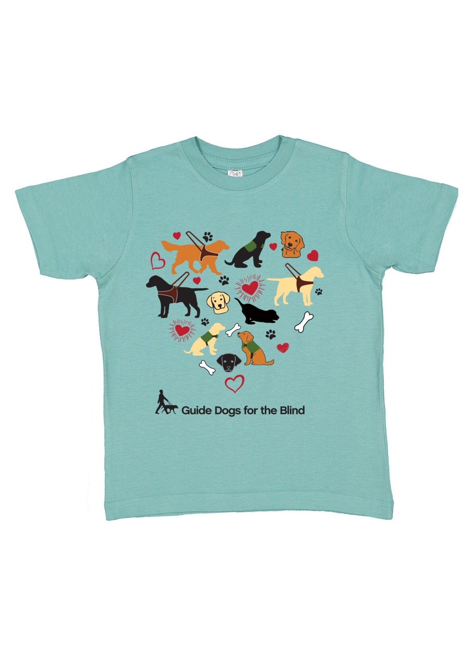 Toddler Dogs in heart Tee