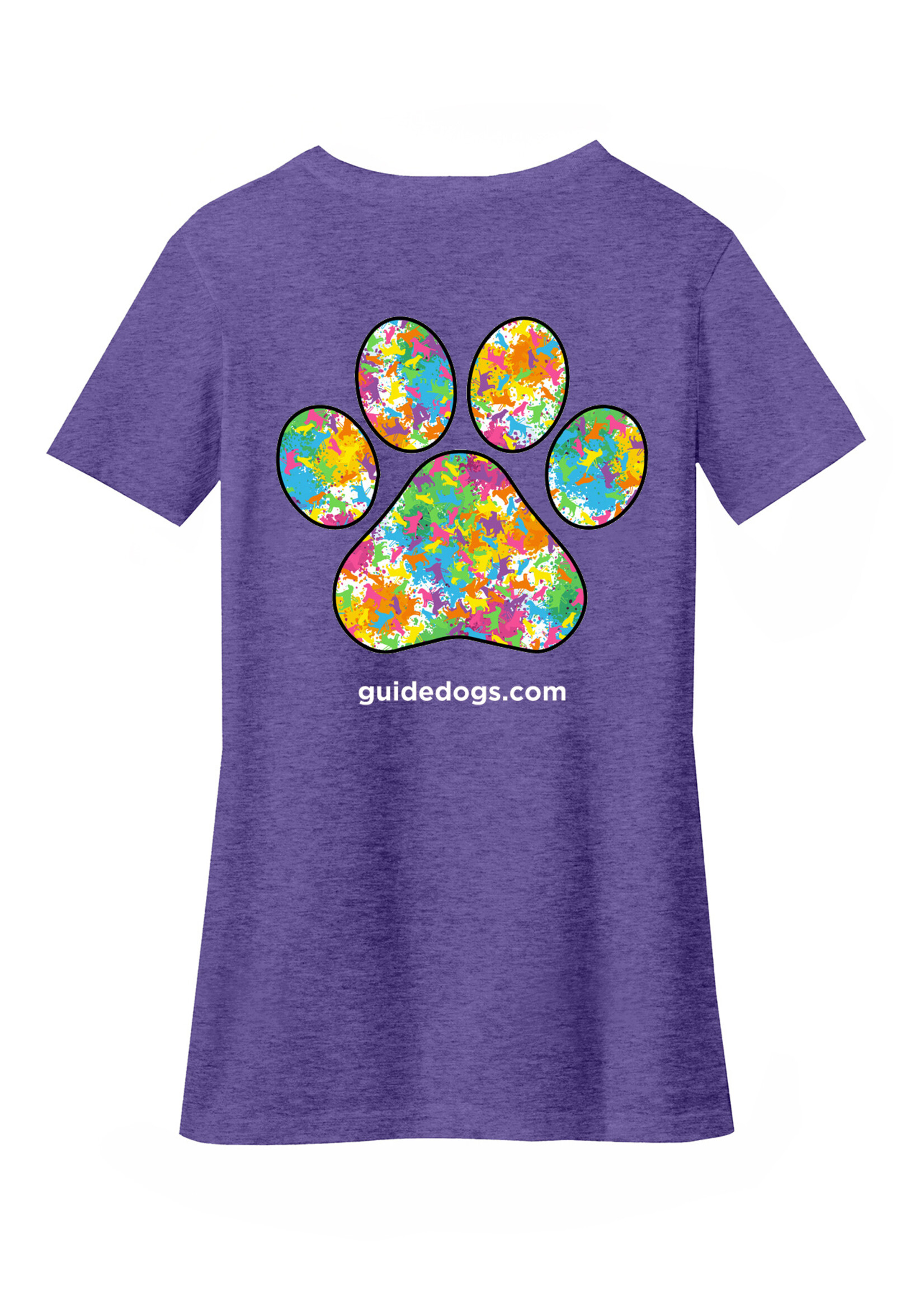 Contoured Paw Print V Tee
