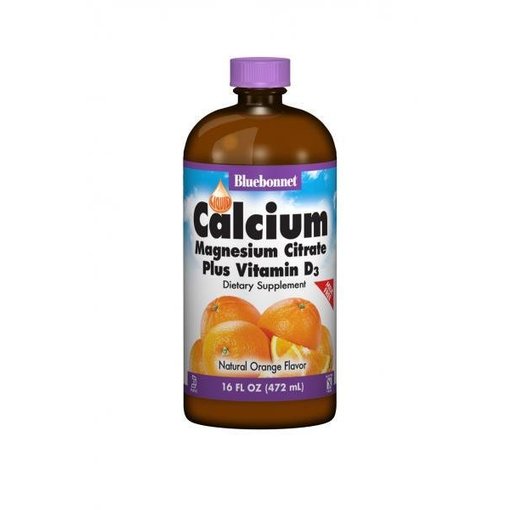 Bluebonnet Liquid Calcium Magnesium Citrate + Vit D3 Orange 16oz