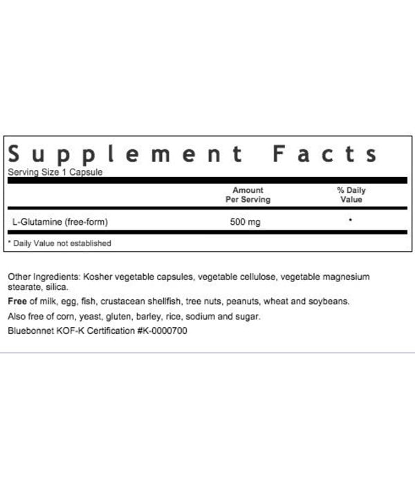 Bluebonnet Bluebonnet L-Glutamine 500mg 50ct