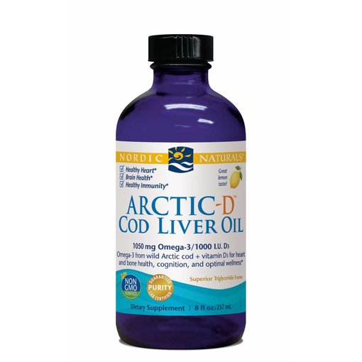 Nordic Naturals Arctic-D Cod Liver Oil 1060 mg Lemon 8oz