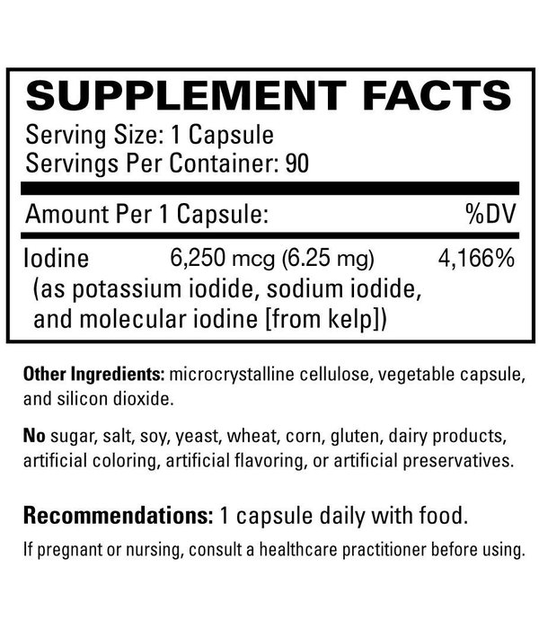 Europharma Terry Naturally Tri-Iodine 6.25mg 90 ct