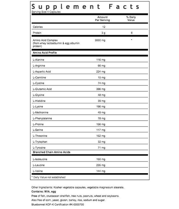 Bluebonnet Bluebonnet Amino Acid Complex 750mg 120ct