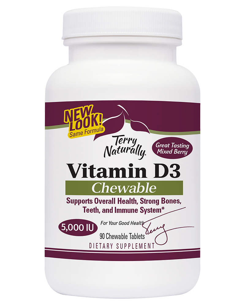Terry Naturally Vitamin D3 Chewable 5,000IU 90 ct To Your Health