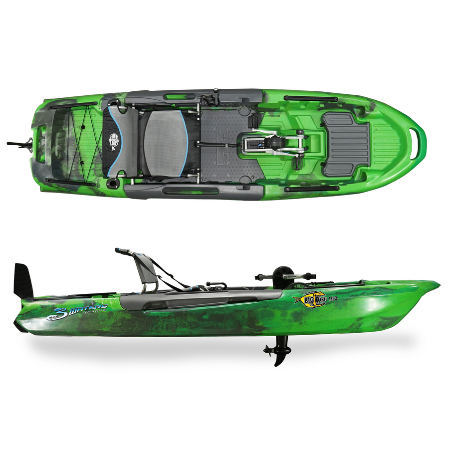 3 Waters Kayaks Big Fish 103 Pro Fish Pedal