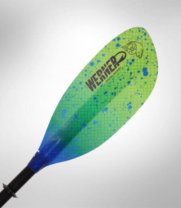 Werner Paddles Werner Shuna Hooked 2pc FG Lime Drift 250cm CLOSEOUT