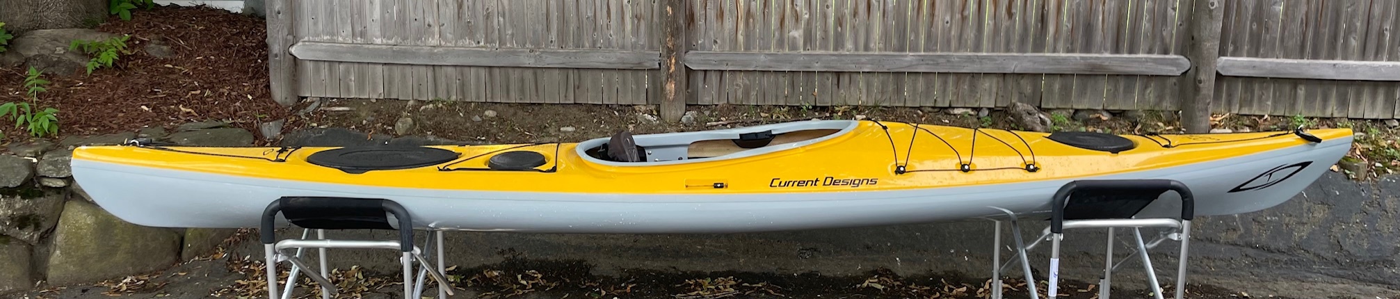 Current Designs Vision 140 w/ skeg Yellow/Gray USED