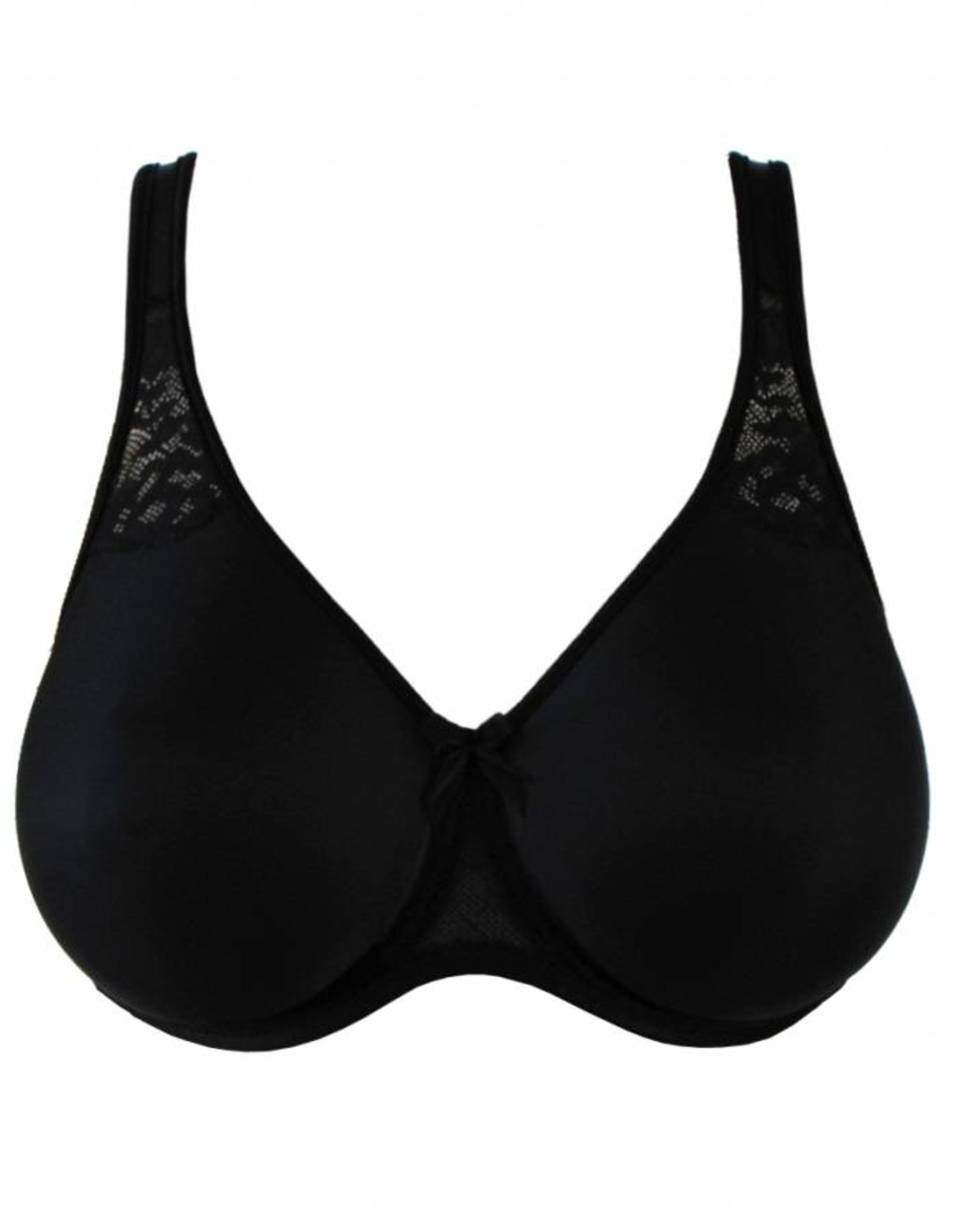 Black extra support underwire opaque bra, MELODY