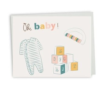 Carte de souhait bilingue  - Oh bébé