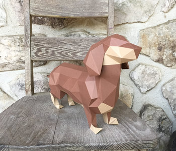 3D Paper Model - Dachshund Puppy